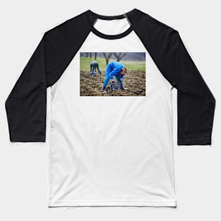 Family of peasants sowing potatoes Baseball T-Shirt